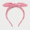 Online Meadow Red Gingham Knot Headband Accessories