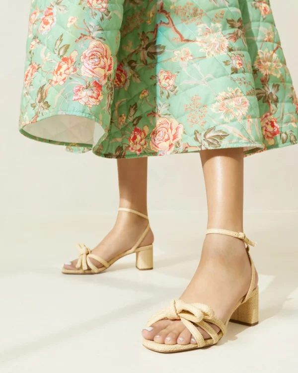 Best Sale Mikel Bow Mid-Heel Sandal SOMETHING BLUE | FOR THE GUESTS