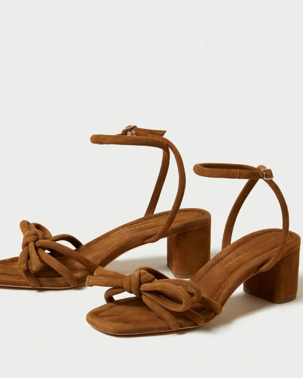 Online Mikel Bow Mid-Heel Sandal SOMETHING BLUE | FOR THE BRIDE