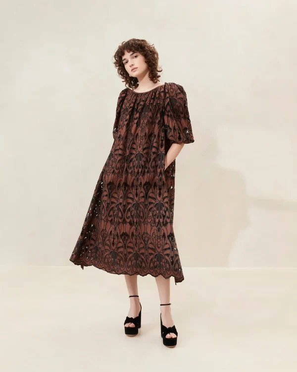 Store Mimi Blue Puff-Sleeve Dress Jessie Loves | Dresses
