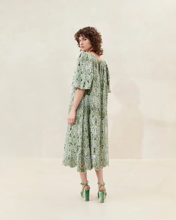 Store Mimi Blue Puff-Sleeve Dress Jessie Loves | Dresses