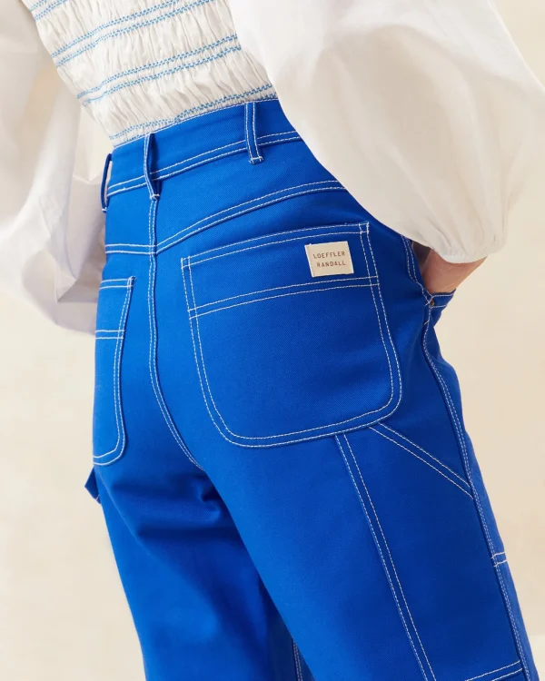 Best Sale Molly Blue Denim Carpenter Pant Bottoms