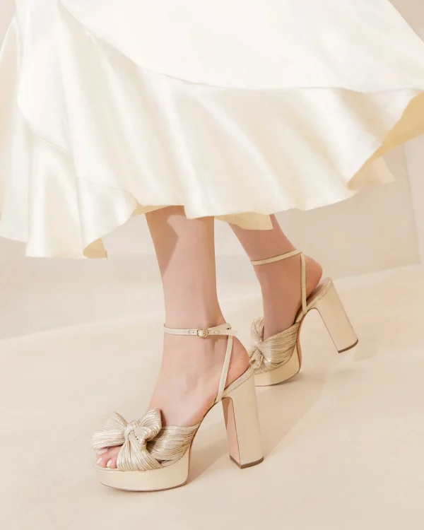 Sale Natalia Platform Bow Heel FOR THE BRIDE | Heeled Sandals