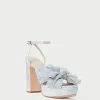 Online Natalia Blue Floral Bow Heel SOMETHING BLUE | FOR THE BRIDE