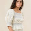 Hot Nicola Cream Floral Cinched Blouse Jessie Loves | Matching Sets