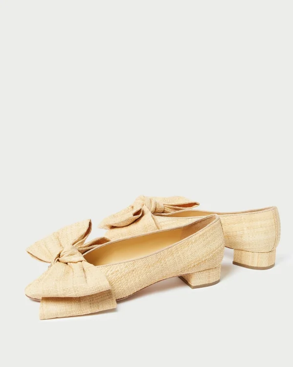 Clearance Noa Natural Raffia Bow Flat Casual Staples | Vacation Shop