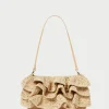 Store Odette Natural Ruffle Clutch Clutches