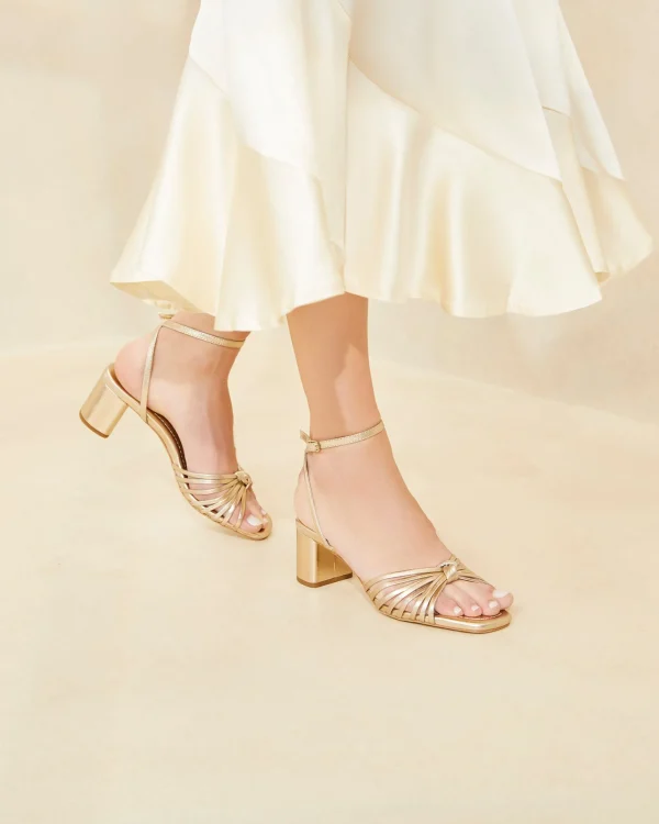 Hot Olivia Knot Mid-Heel Sandal FOR THE BRIDE | Event Essentials