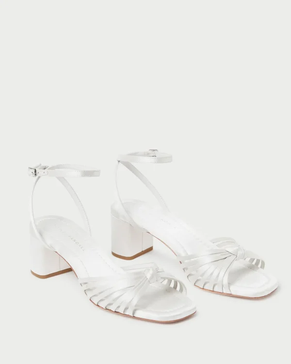 Store Olivia Knot Mid-Heel Sandal SOMETHING BLUE | FOR THE BRIDE