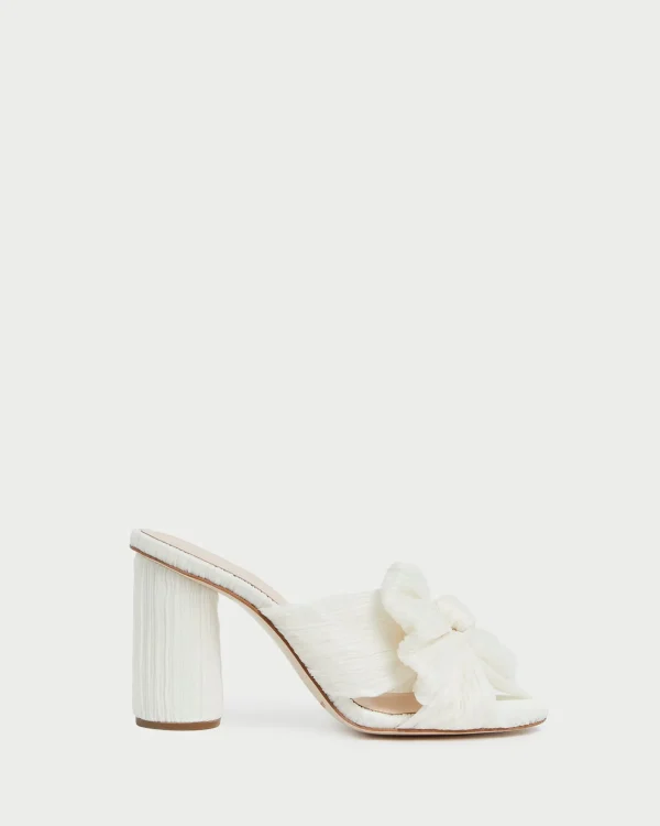Outlet Penny Pleated Bow Heel SOMETHING BLUE