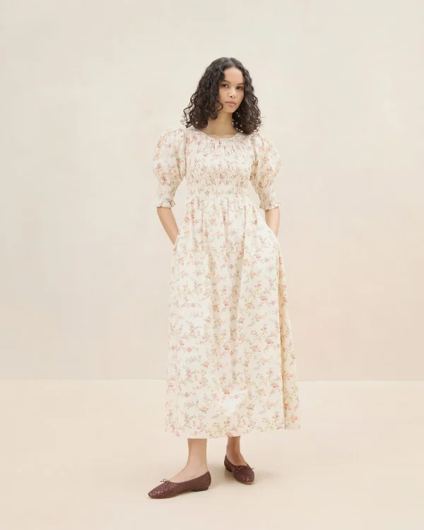 Cheap Quinn Pink Floral Cinched Dress Casual Staples | Event Essentials