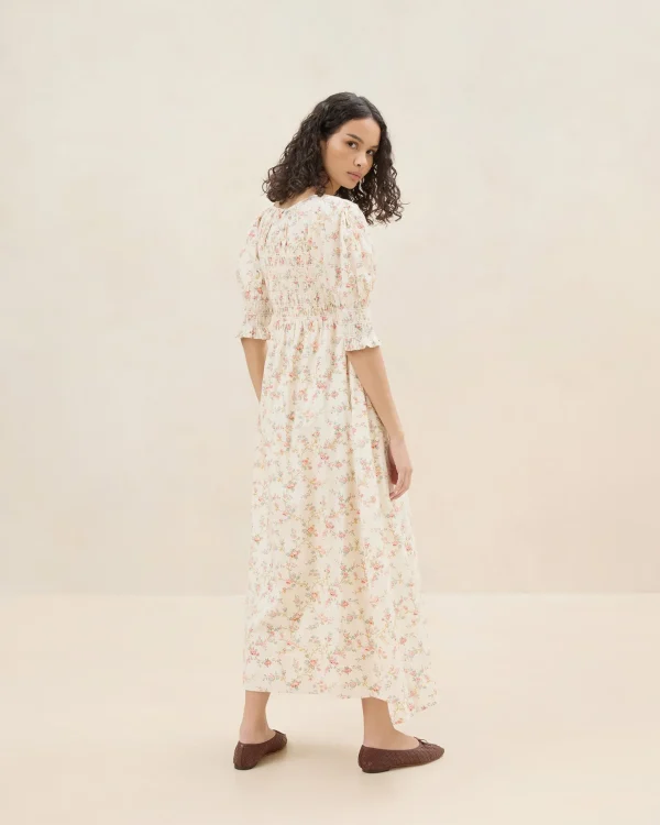 Cheap Quinn Pink Floral Cinched Dress Casual Staples | Event Essentials