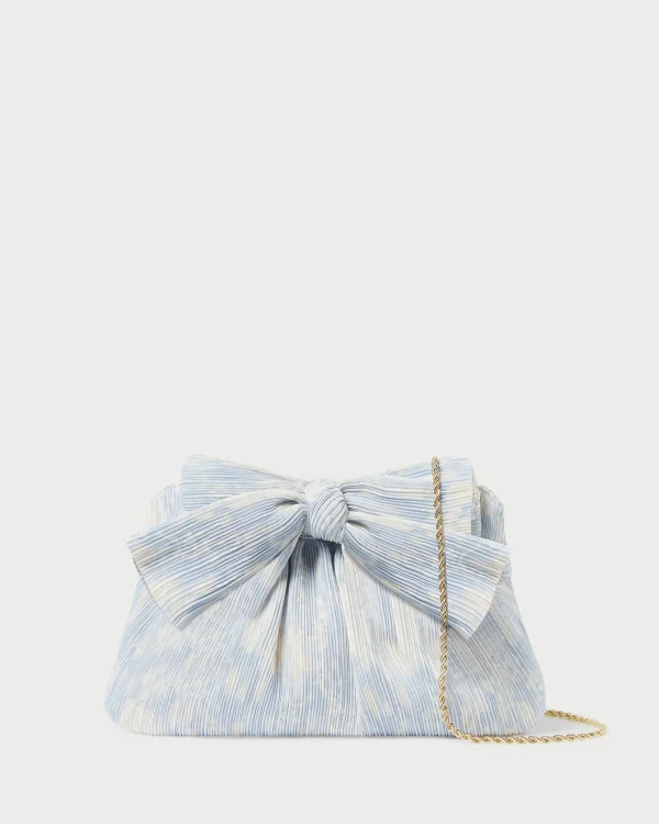 Sale Rayne Blue Floral Bow Clutch SOMETHING BLUE | FOR THE GUESTS