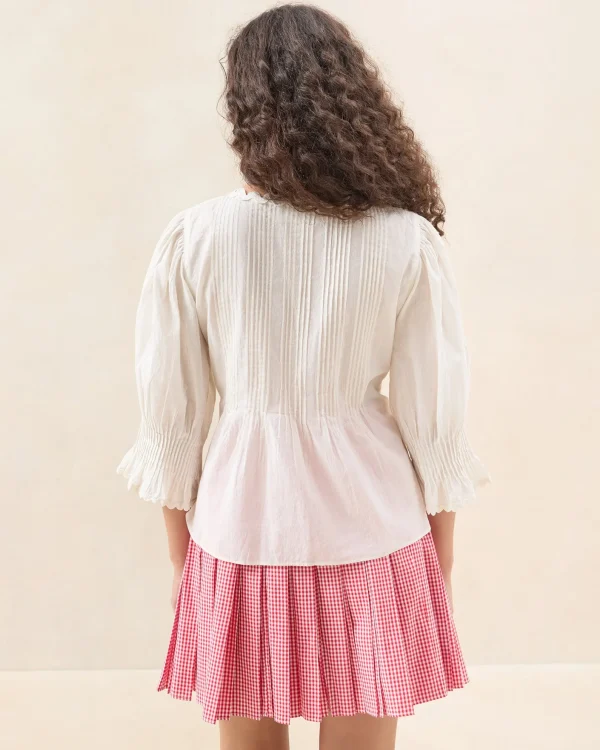 Shop Sasha White Wrap Blouse Tops