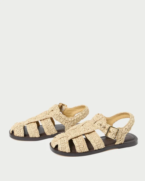 New Sawyer Natural Crochet Caged Sandal Casual Staples | Vacation Shop
