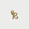 Outlet Small Gold Letter "R" Charm Jewelry | Accessories