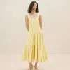 Outlet Soren Yellow Tiered Sleeveless Dress FOR THE GUESTS | FOR THE BRIDE