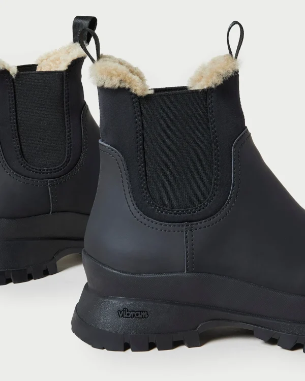 Cheap Tara Black Shearling-Lined Boot Boots