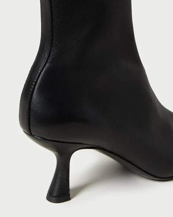 Outlet Thandy Black Curved Heel Bootie Boots