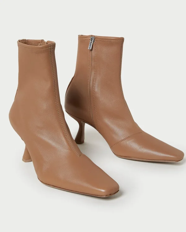Outlet Thandy Black Curved Heel Bootie Boots