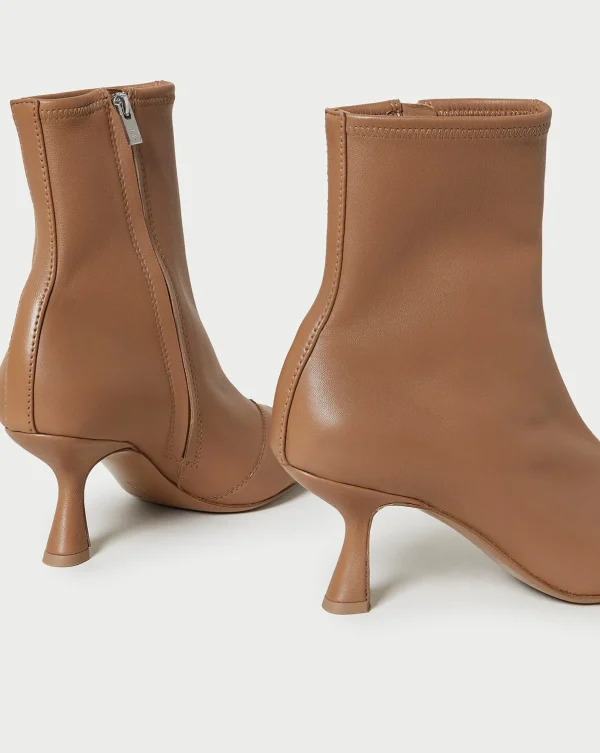 Outlet Thandy Black Curved Heel Bootie Boots