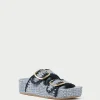 Best Theo Blue Raffia Footbed Sandal Casual Staples | Flat Sandals