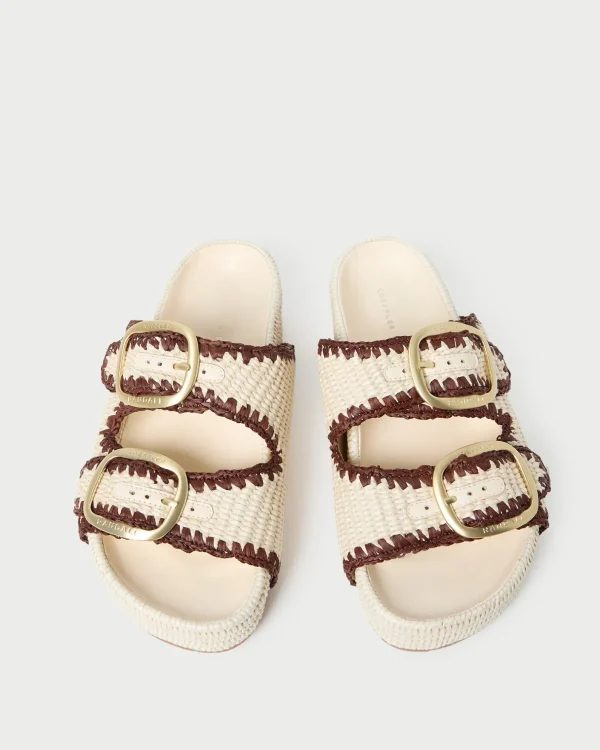 Best Theo Blue Raffia Footbed Sandal Casual Staples | Flat Sandals