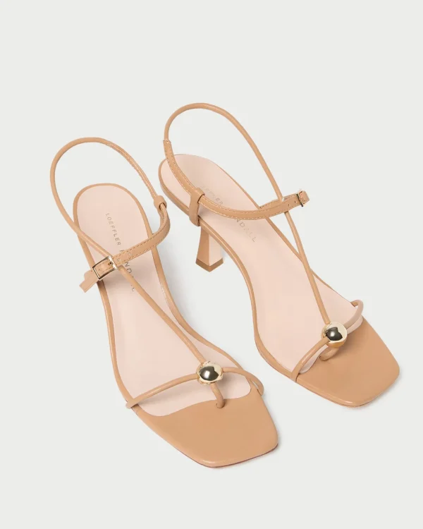 Best Triana Dune Leather Mid-Heel Sandal FOR THE GUESTS | Heeled Sandals