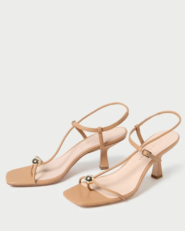 Best Triana Dune Leather Mid-Heel Sandal FOR THE GUESTS | Heeled Sandals