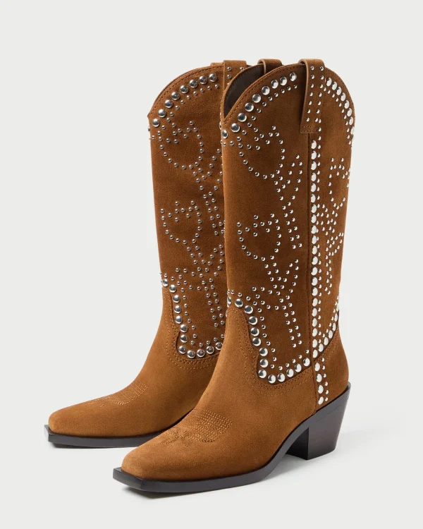 Best Sale Wilder Cacao Studded Suede Boot Casual Staples | Jessie Loves